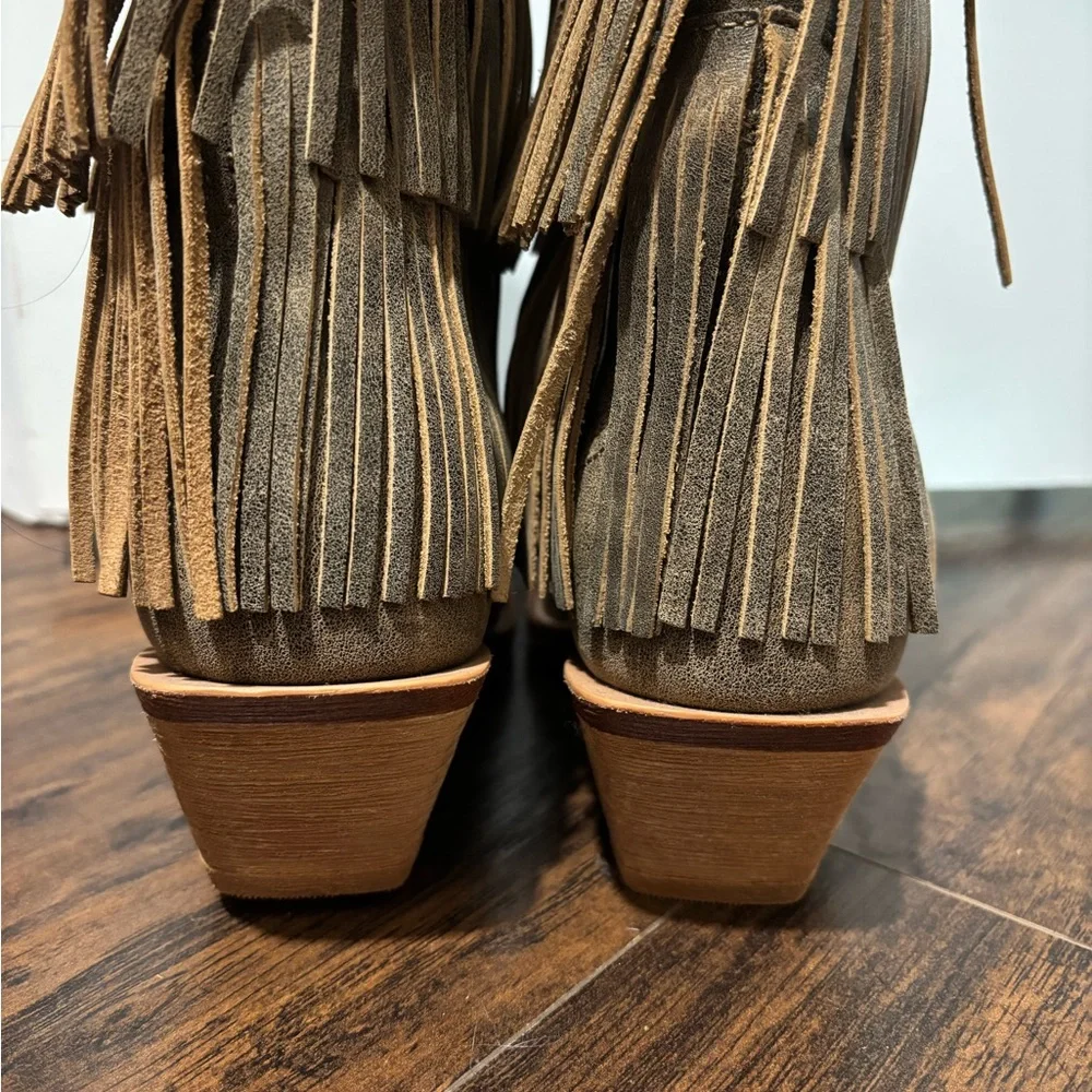 Twisted X Brown Fringe Cowboy Boots - Picture 3 of 6